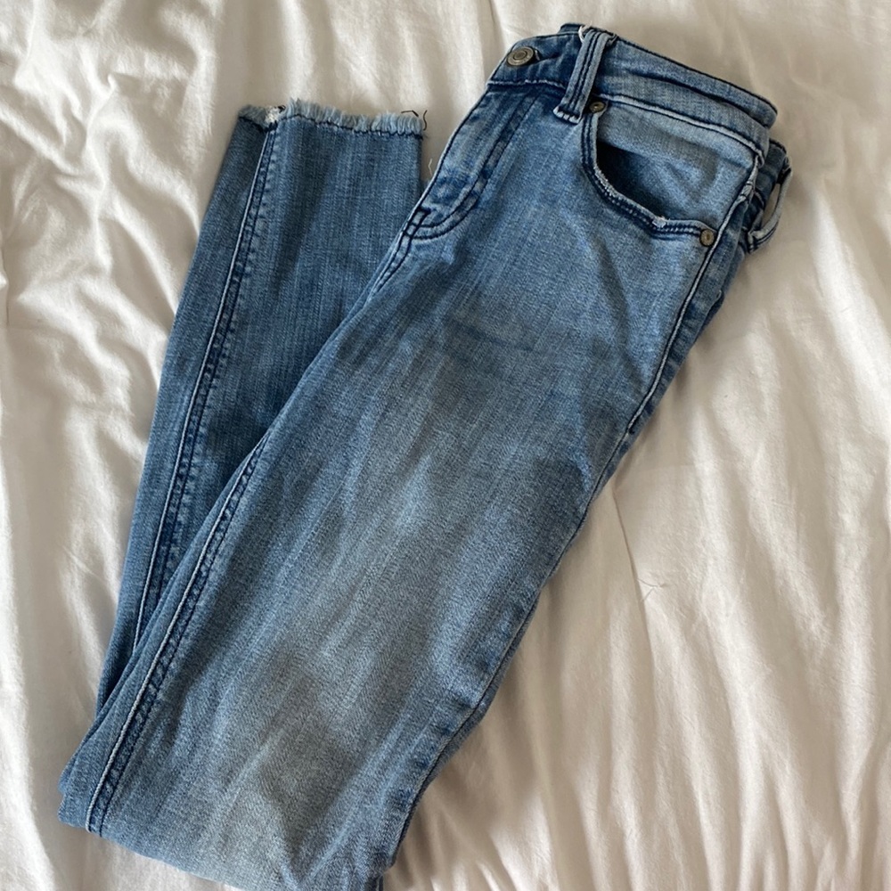 Skinny high rise jeans